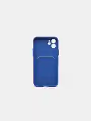 Индиго чехол для iPhone 11, 12, 13, Pro, Max, 7, 8, Plus, с карманом для карт, защита камеры