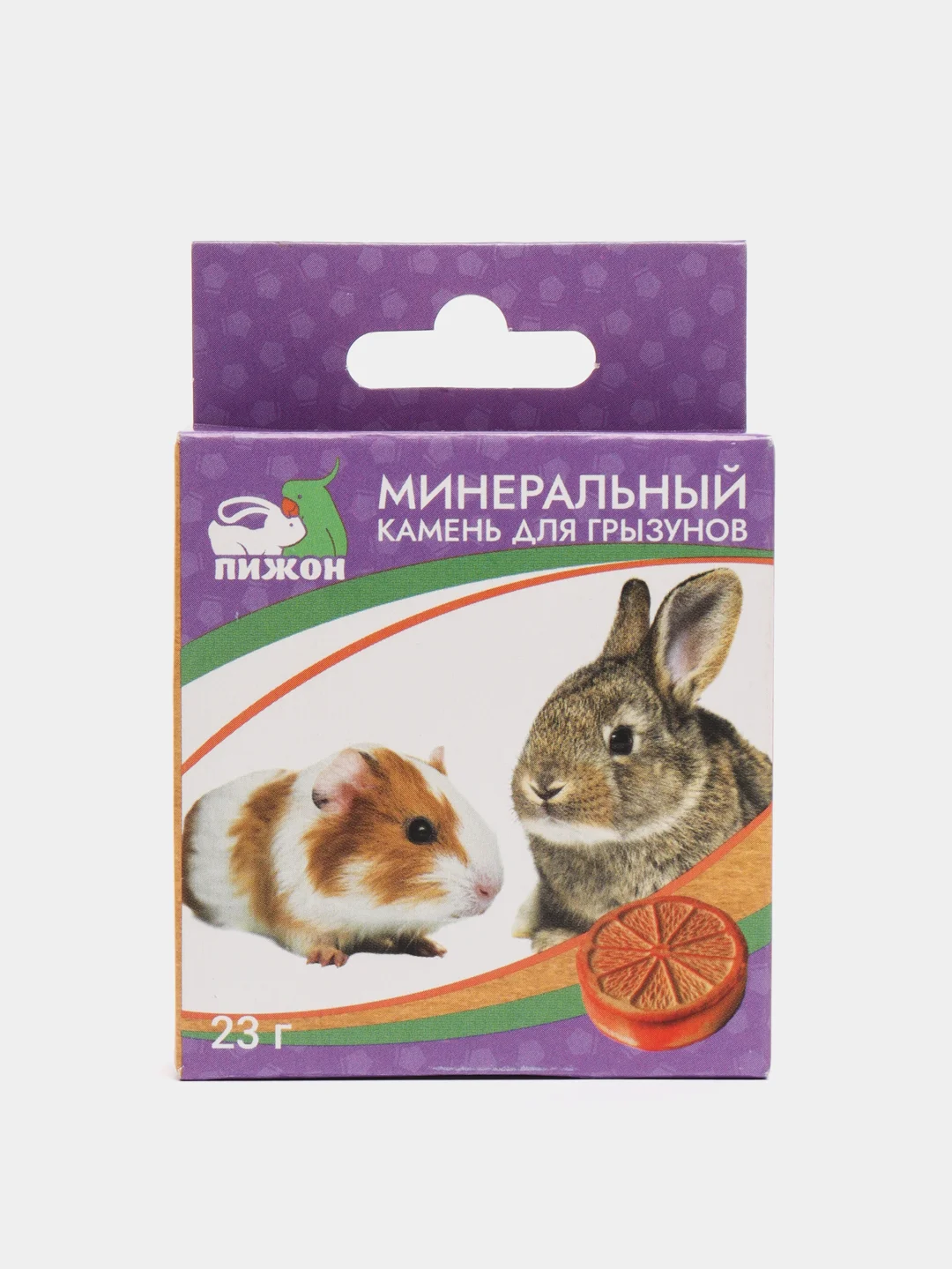 Оранжевый минеральный камень для грызунов