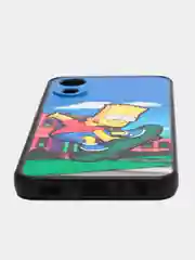 Голубой чехол с ярким рисунком/принтом на Samsung Galaxy A03 Core (Самсунг А03 кор)