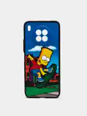 Голубой чехол с ярким рисунком/принтом на Honor 50 Lite и Huawei Nova 8i, Хонор 50 Лайт и Нова 8i