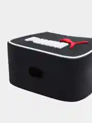 Хром чехол для беспроводных наушников Apple AirPods 1/2, с карабином, силиконовый