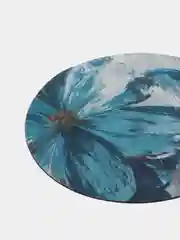 Бирюзовый коврик для компьютерной мыши, круглый