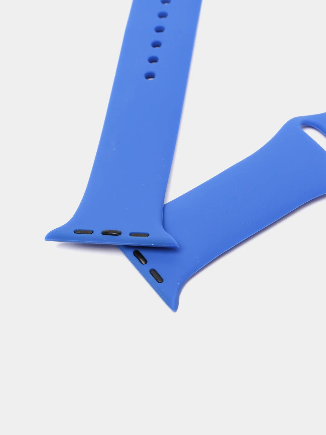Синий силиконовый ремешок для Apple Watch 3, 4, 5, 6, 7 SE на 38/40 и 42/44