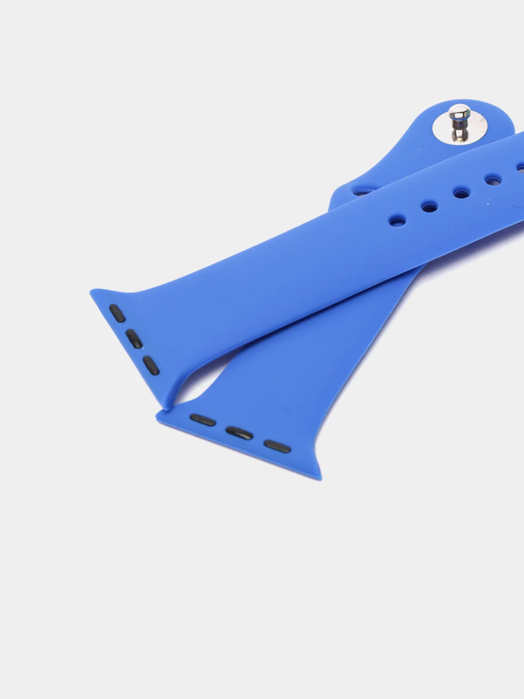 Синий силиконовый ремешок для Apple Watch 3, 4, 5, 6, 7 SE на 38/40 и 42/44
