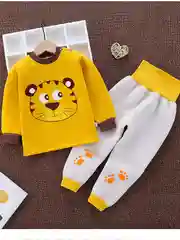 Трехслойный детский комплект из хлопка: кофта и брюки