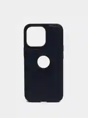 Темно-синий чехол для iPhone 14 / 11 / 12 / 13 Pro Max Plus кожаный на айфон про макс