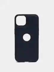 Темно-синий чехол для iPhone 14 / 11 / 12 / 13 Pro Max Plus кожаный на айфон про макс