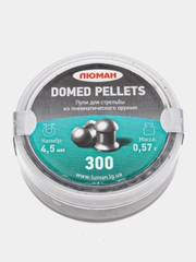 Пули Люман Domed pellets 4,5 мм, 0,57 г, 300 штук, свинцовые, для винтовки, пневматики