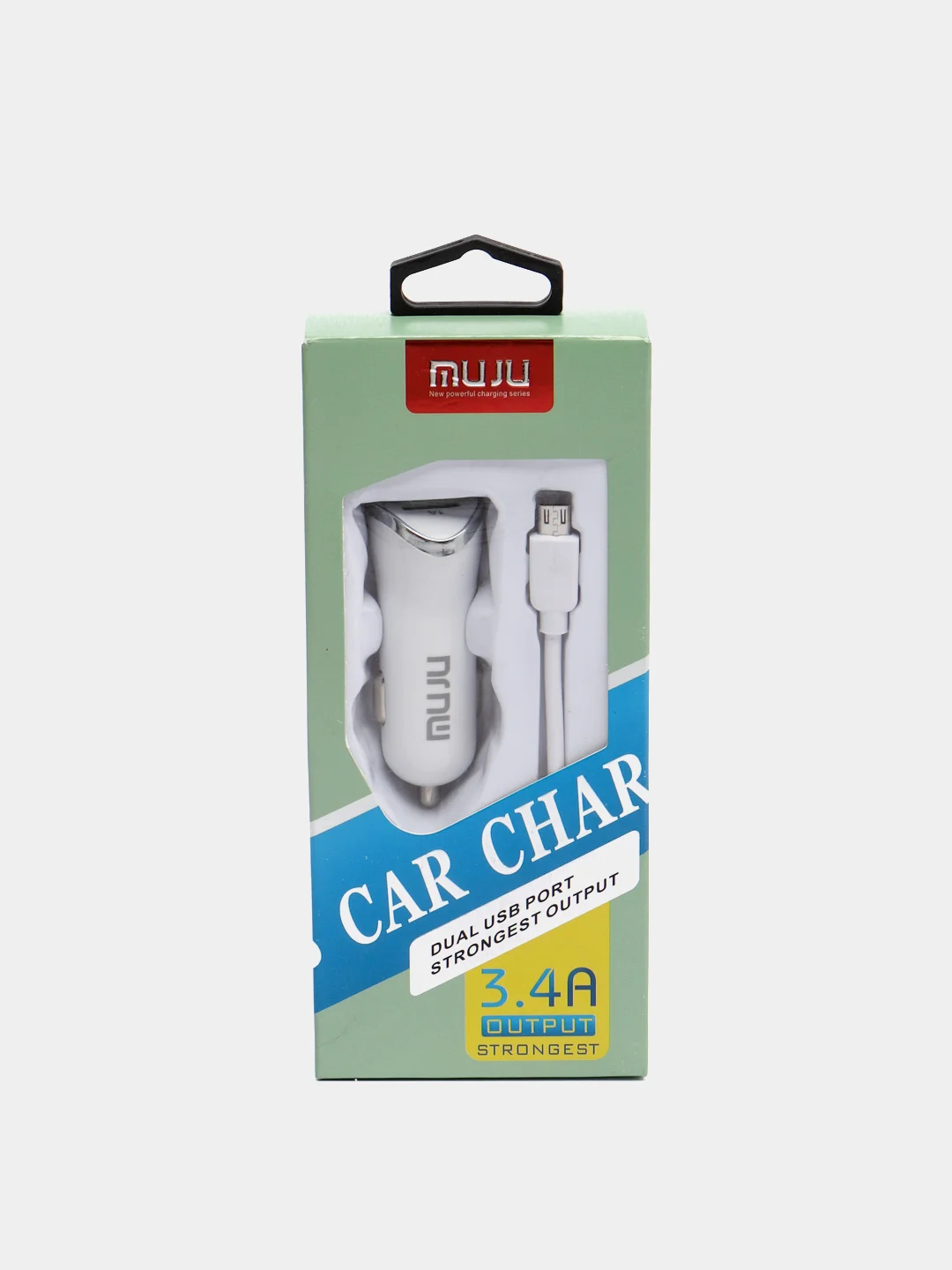 Автомобильное зарядное устройство, 2 USB, 5В, 3.4 А, шнур micro USB