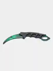 Бирюзовый нож деревянный керамбит Волны Изумруд CS GO