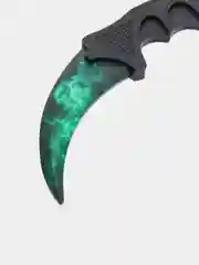 Бирюзовый нож деревянный керамбит Волны Изумруд CS GO