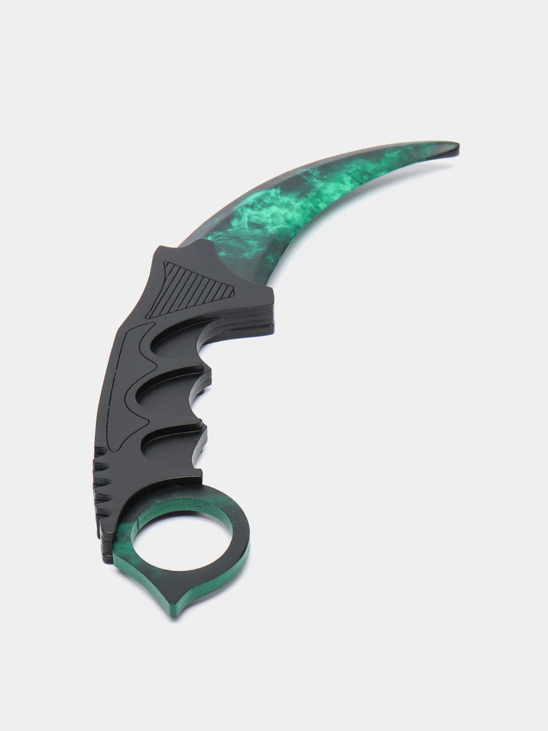 Бирюзовый нож деревянный керамбит Волны Изумруд CS GO