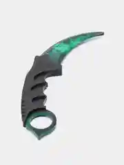 Бирюзовый нож деревянный керамбит Волны Изумруд CS GO