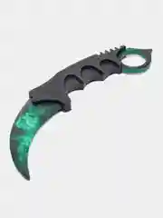 Бирюзовый нож деревянный керамбит Волны Изумруд CS GO
