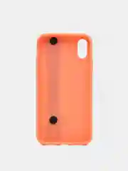 Коралловый чехол для Apple iPhone X / XS, силиконовый, с ручкой