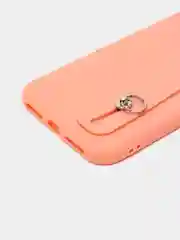 Коралловый чехол для Apple iPhone X / XS, силиконовый, с ручкой