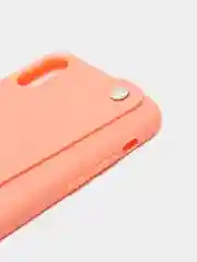 Коралловый чехол для Apple iPhone X / XS, силиконовый, с ручкой