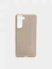 Золотой чехол для Samsung S21FE Многослойный с блёстками