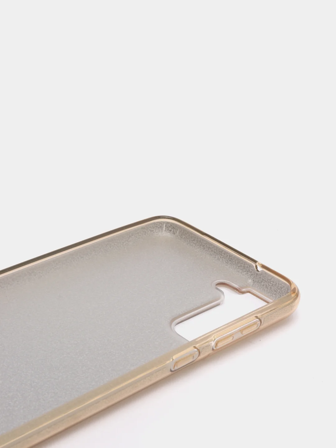 Золотой чехол для Samsung S21FE Многослойный с блёстками