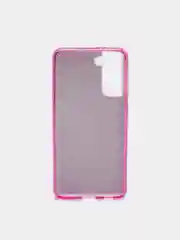 Сиреневый чехол для Samsung S21 Многослойный с блёстками