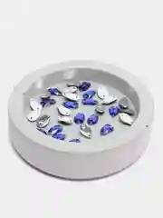 Синий стразы пришивные капля Capri blue, синий