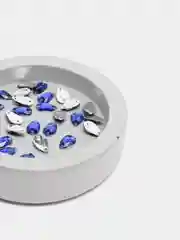 Синий стразы пришивные капля Capri blue, синий