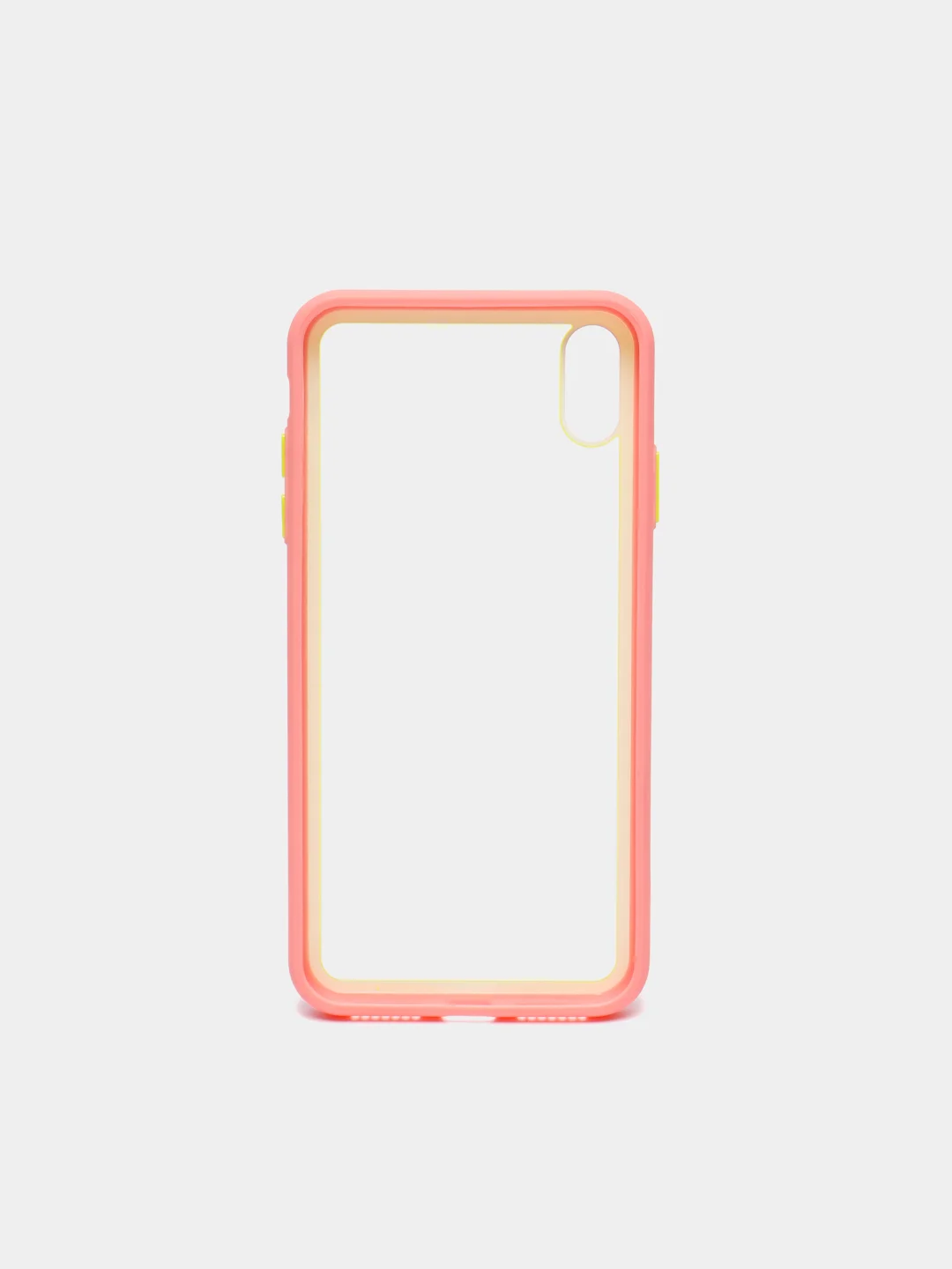 Розовый чехол силиконовый на iPhone XS Max с прозрачной задней панелью, mobios
