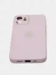 Сиреневый чехол для iPhone Xr/ 11/ 12/ mini/ Pro/ ProMax, силиконовый со стеклянной панелью