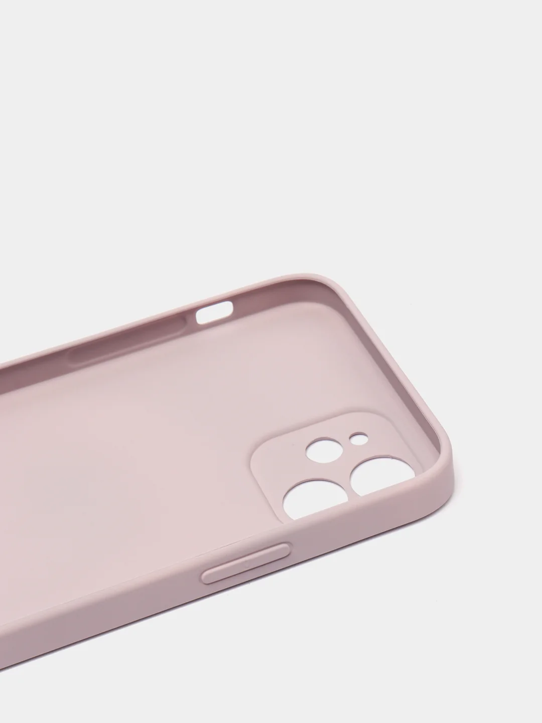 Сиреневый чехол для iPhone Xr/ 11/ 12/ mini/ Pro/ ProMax, силиконовый со стеклянной панелью