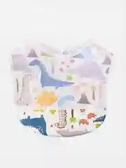 Синий нагрудни-слюнявчик для кормления, с кармашком, непромокаемый
