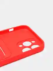 Красный чехол с карманом для карты и мягкой вставкой для iPhone 13, 13 Pro, 13 Pro Max