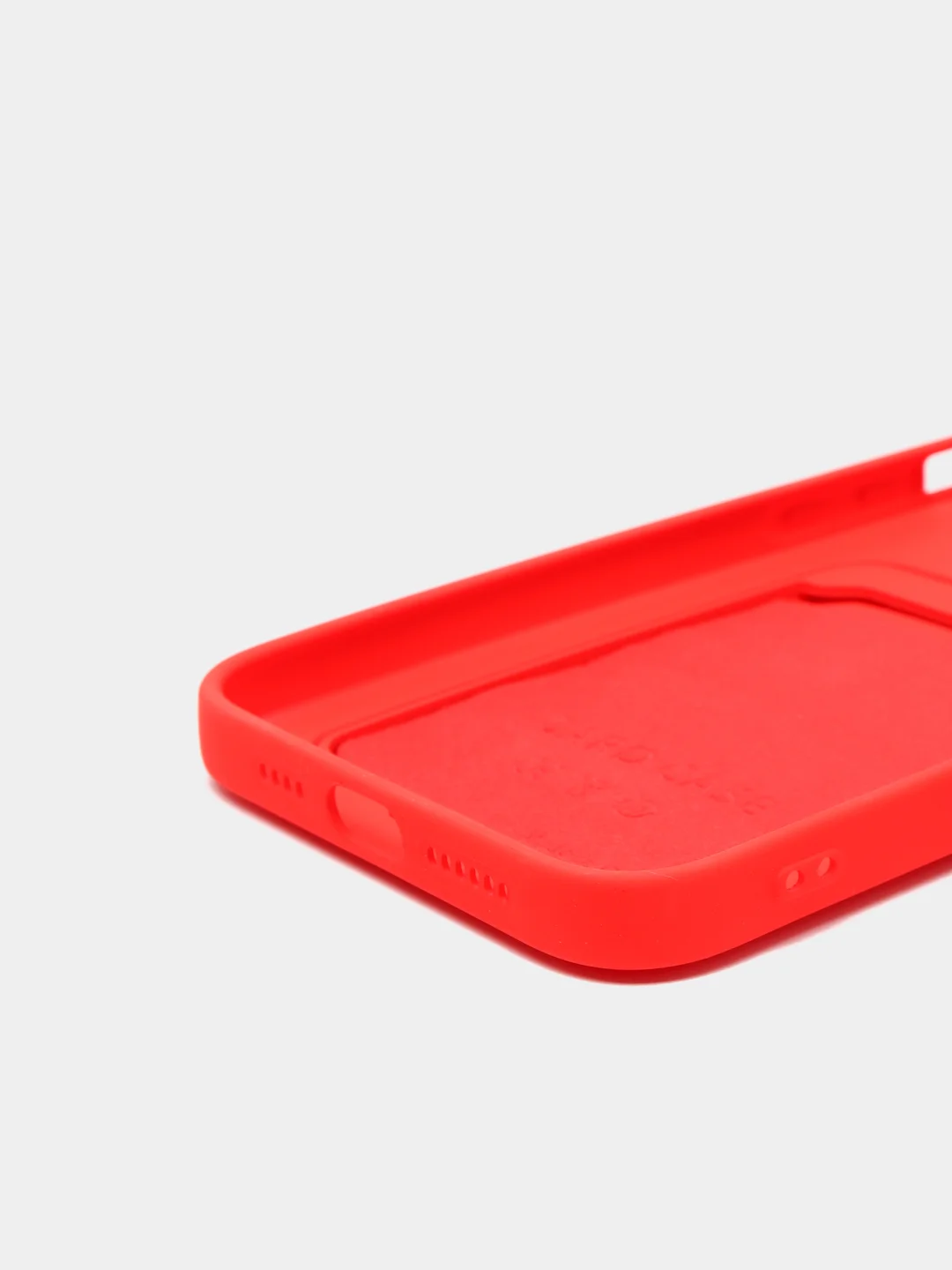 Красный чехол с карманом для карты и мягкой вставкой для iPhone 13, 13 Pro, 13 Pro Max