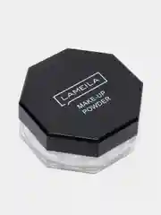 Белый пудра матирующая минеральная со спонжем Lamelia, рассыпчатая