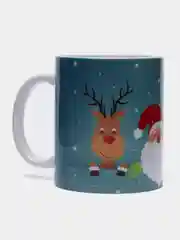 Розовый новогодняя кружка