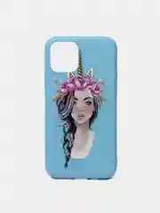 Голубой чехол для iPhone 11 Pro, бархатный