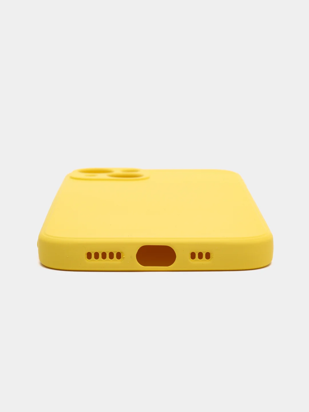 Желтый чехол iPhone 13 Pro Max, силиконовый на айфон про макс