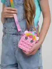 Розовый сумка детская 3 в 1, антистресс Pop It