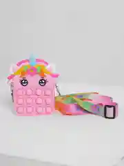 Розовый сумка детская 3 в 1, антистресс Pop It