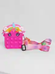 Фуксия сумка детская 3 в 1, антистресс Pop It