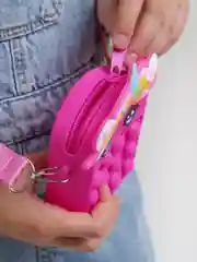 Фуксия сумка детская 3 в 1, антистресс Pop It