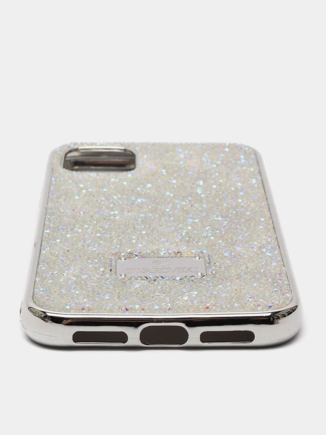 Белый чехол со стразами iPhone 11, 12, 12 Pro, 12 Pro Max, 13, 13 Pro, 13 Pro Max