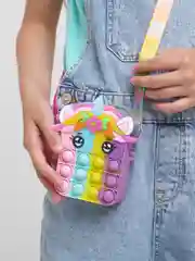 Лавандовый сумка детская 3 в 1, антистресс Pop It