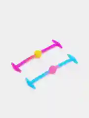 Бирюзовый шнурки силиконовые
