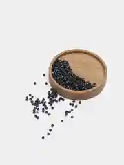 Черный бисер стеклянный мелкий и крупный