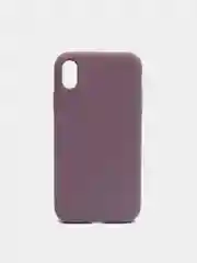 Пурпурный чехол на iPhone X, XS, XR, 7, 8, se, 12, 12 Pro, Mini, Max silicone case, закрытый низ, бархат внутри