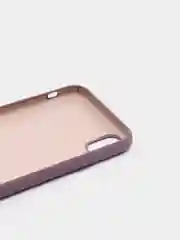 Пурпурный чехол на iPhone X, XS, XR, 7, 8, se, 12, 12 Pro, Mini, Max silicone case, закрытый низ, бархат внутри
