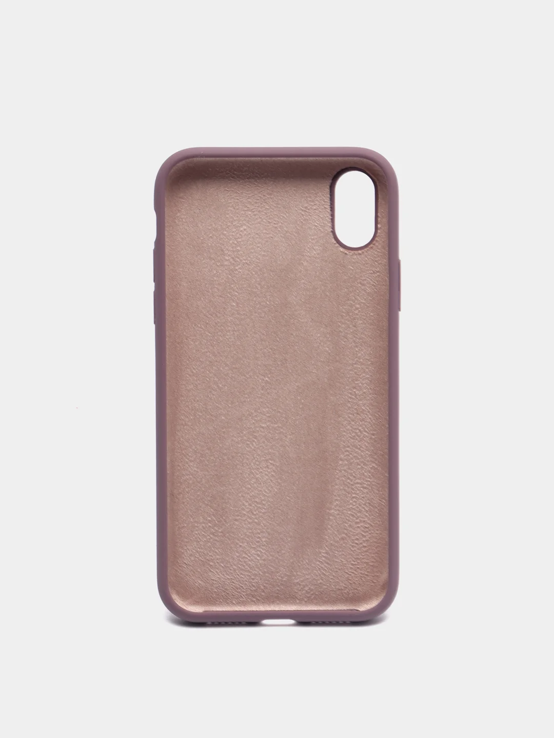 Пурпурный чехол на iPhone X, XS, XR, 7, 8, se, 12, 12 Pro, Mini, Max silicone case, закрытый низ, бархат внутри