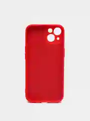 Красный чехол для iPhone 13, 13 Pro, 13 Pro Max силиконовый с закрытым низом и бархатом внутри