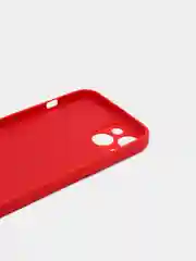 Красный чехол для iPhone 13, 13 Pro, 13 Pro Max силиконовый с закрытым низом и бархатом внутри
