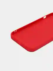 Красный чехол для iPhone 13, 13 Pro, 13 Pro Max силиконовый с закрытым низом и бархатом внутри
